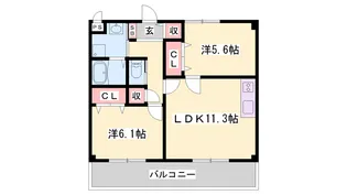 チェリーブロッサム【2階】の間取り
