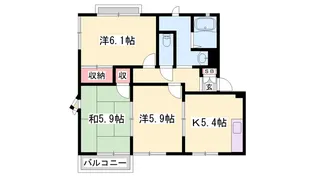 アネックス御立B C【2階】の間取り