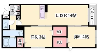 リラフォート 白坂【3階】の間取り