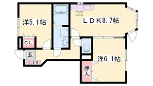 サニーパーク【1階】の間取り