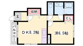メゾンミルキーウェイⅡ【101号室】の間取り