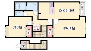 アイエスパレス・イースト【201号室】の間取り