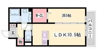 メゾン・ド・クルー【1階】の間取り