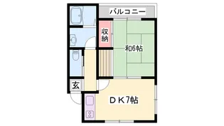 Jシープレス寺前【102号室】の間取り