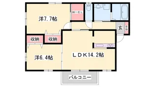 メゾンコートK2【201号室】の間取り