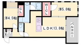 センターラ【1階】の間取り