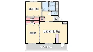 バンプロピスⅢ【2階】の間取り