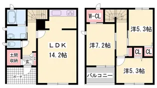 シャーメゾン市川【A号室】の間取り