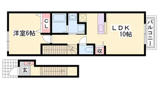 ピエデルモンテ・M B【2階】の間取り