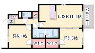 ステラコート2番館【1階】の間取り