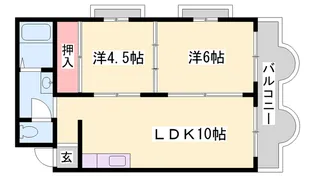 メゾン手柄【1-D号室】の間取り