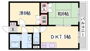 コスモハイツ【3階】の間取り