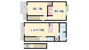 エステ・スール【2階】の間取り