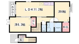 ベルファミーユⅡ【2階】の間取り