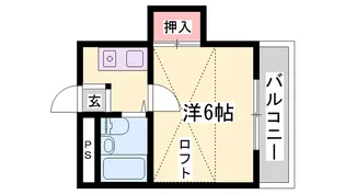 リブイン姫路【203号室】の間取り