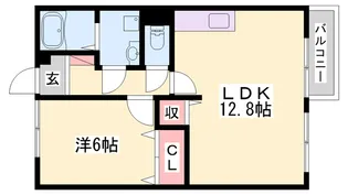 コーポモトカワⅡ【2階】の間取り