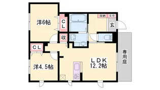 ラ・ルーチェ807 B棟【1階】の間取り