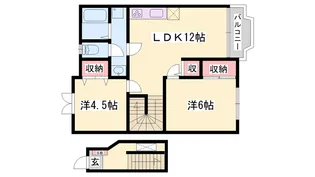 ネオレジデンスB【2階】の間取り