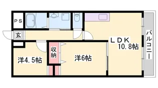 第一明姫マンション【2-C号室】の間取り