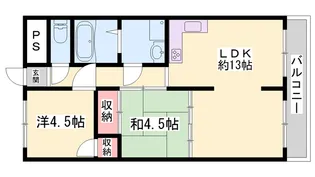 リープラス滝野社【3階】の間取り