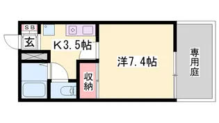 コルビーイースト【1階】の間取り