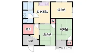 サンハイツ【2-1号室】の間取り