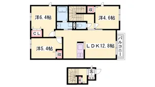 シャーメゾン水足A【2階】の間取り