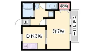 たつの市 セピアコート【103号室】の間取り
