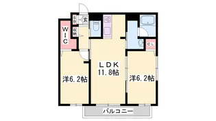 シャーメゾン・クライム【201号室】の間取り