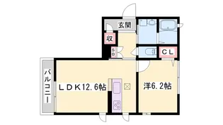 セントリビエ下滝野 C棟【3階】の間取り