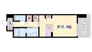 クレール姫路【5階】の間取り