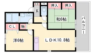 サンフレッチェM A棟【101号室】の間取り