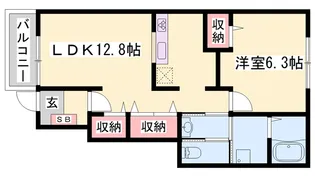 アンジェリカ1【1階】の間取り