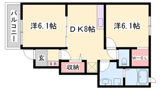 イル パラッツオ アミダⅡ【1階】の間取り