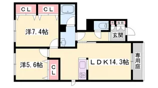 シャーメゾン早春花【101号室】の間取り