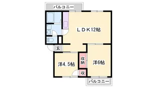 インタービレッジ網干駅前【407号室】の間取り