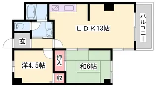 ロイヤルコーポ姫路栗山町【802号室】の間取り