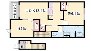 アストーレM【2階】の間取り