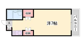 花影中村コーポ【505号室】の間取り