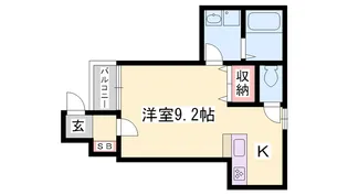 シティシングル【1階】の間取り