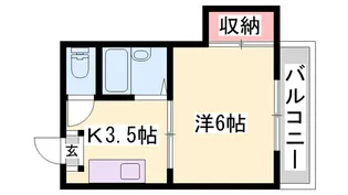 ハイツフジNo.2【202号室】の間取り