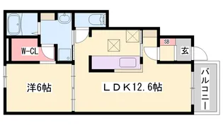 グランデール興浜Ⅲ【1階】の間取り
