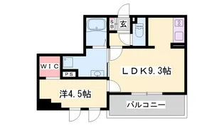 インタービレッジ船丘【9階】の間取り