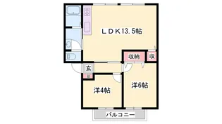 ハイツサンライフ B棟【103号室】の間取り