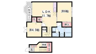 パルトネールF2【2階】の間取り