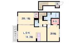 ラフィーネ【203号室】の間取り