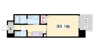 クレール姫路Ⅱ【1階】の間取り