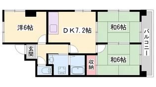 ロイヤルコーポ東雲【605号室】の間取り