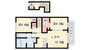 リバーサイドテラス B棟【2階】の間取り