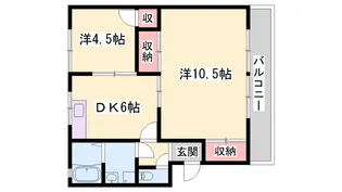 ボナノッテ【2-B号室】の間取り